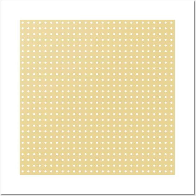 Light Khaki Polka Dots Wall Art by Lucy